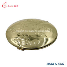 Golden Round Aluminum Cosmetic Mirror